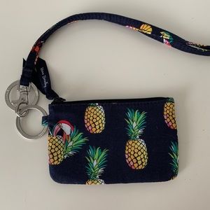 Vera Bradley zip id case and lanyard